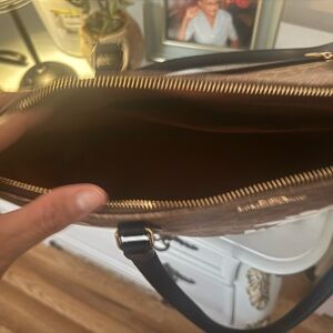 Coach Tan and Black Shoulder Bag